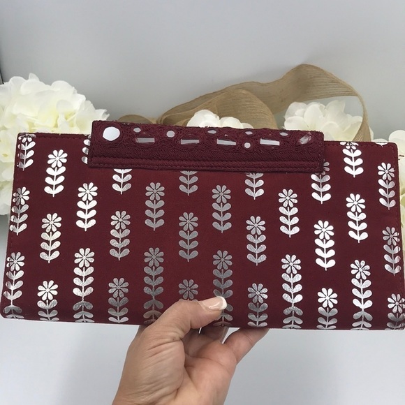 Burgundy MIRROR CLUTCH - Picture 7 of 9
